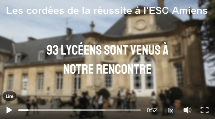 Les cordées de la réussite ou comment une ESC ouvre ses portes !