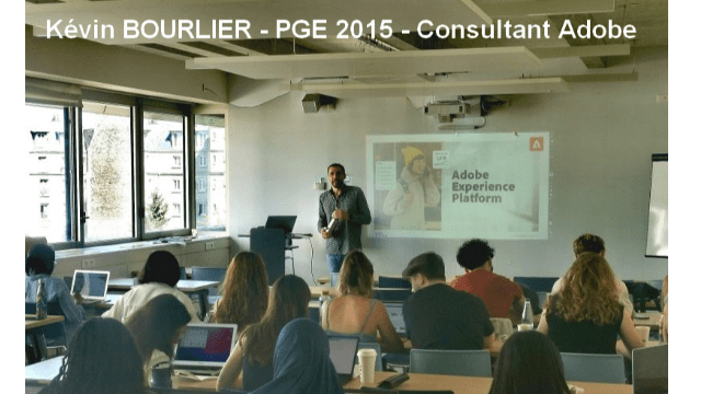 Kévin BOURLIER, PGE 2015, consultant Adobe... et intervenant devant NEOMA !